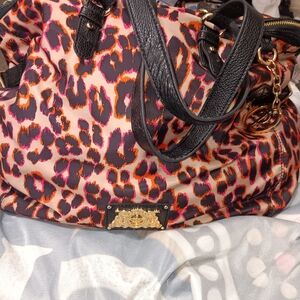 Juicy Couture Pink and Black Leopard Shoulder Bag
